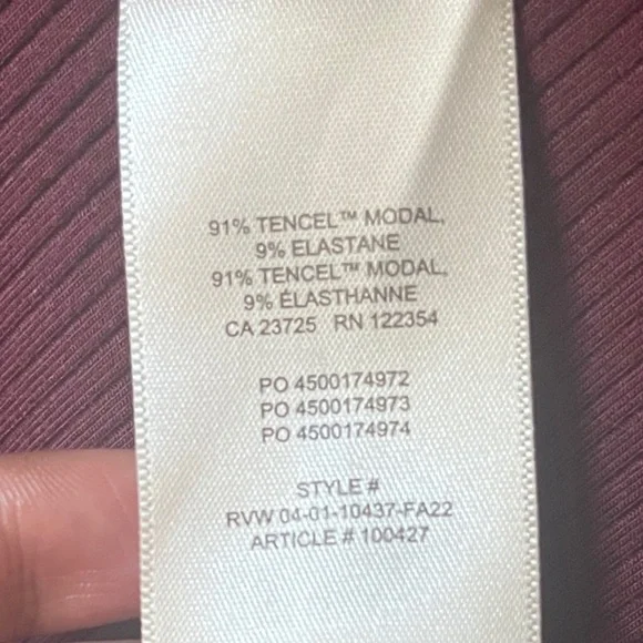 ARITZIA WILFRED Neptune Long Sleeve Button-up Sweater in Spiced Burgundy Size L - Picture 5 of 5